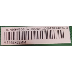 MAIN PARA TV SHARP / NUMERO DE PARTE 200972 / RSAG7.820.6591/ROH / LTDN65K550GUWUS(000)/200972/EG0524 / PANEL HE650HU-B51/S10/XP/GM/ROH / DISPLAY T650QVN05.2 / MODELO LC-65N7000U	